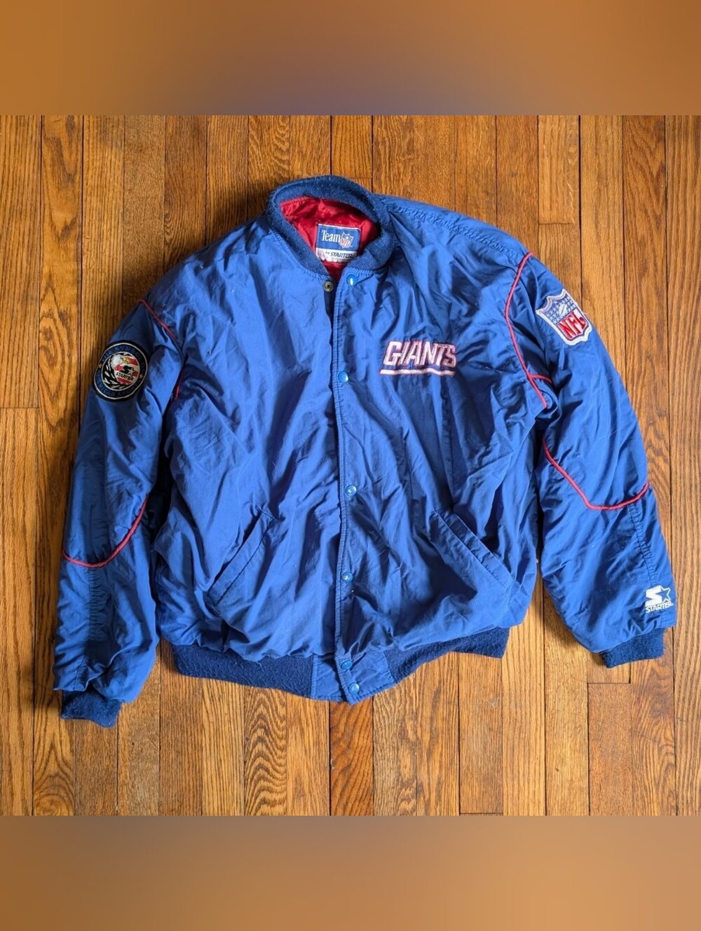 Vintage 90's Starter Team NFL New York Giants Puffer Jacket